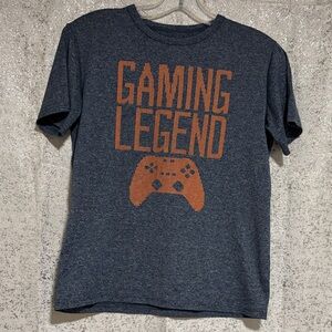 Gaming Legend Graphic Tee - Gray and Orange